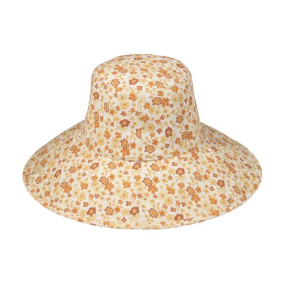 NIB LACK OF COLOR Holiday Bucket Hat Peach Bloom Floral Print S/M Retail $125.00 main image 6